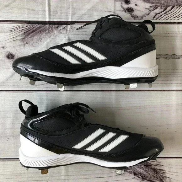 Adidas Excel 365 Metal Low Baseball Cleats Shoes Black Men's Size 12.5 - Picture 3 of 9